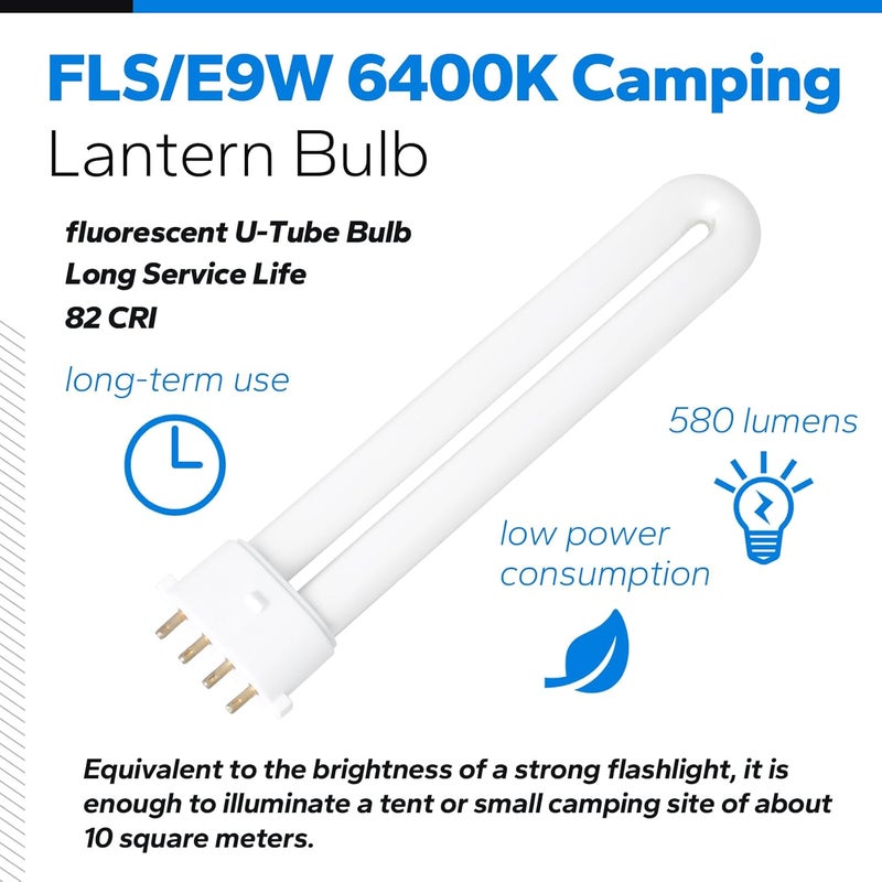 LVACODV 6400K 2G7 Base Camping Lantern Bulb Replacement for Rayovac F9w-1, Kandolite 96500, Coleman, Ozark Trail | 4 Pin, 580 Lumens, 10,000 Hour Lifespan - Image 4